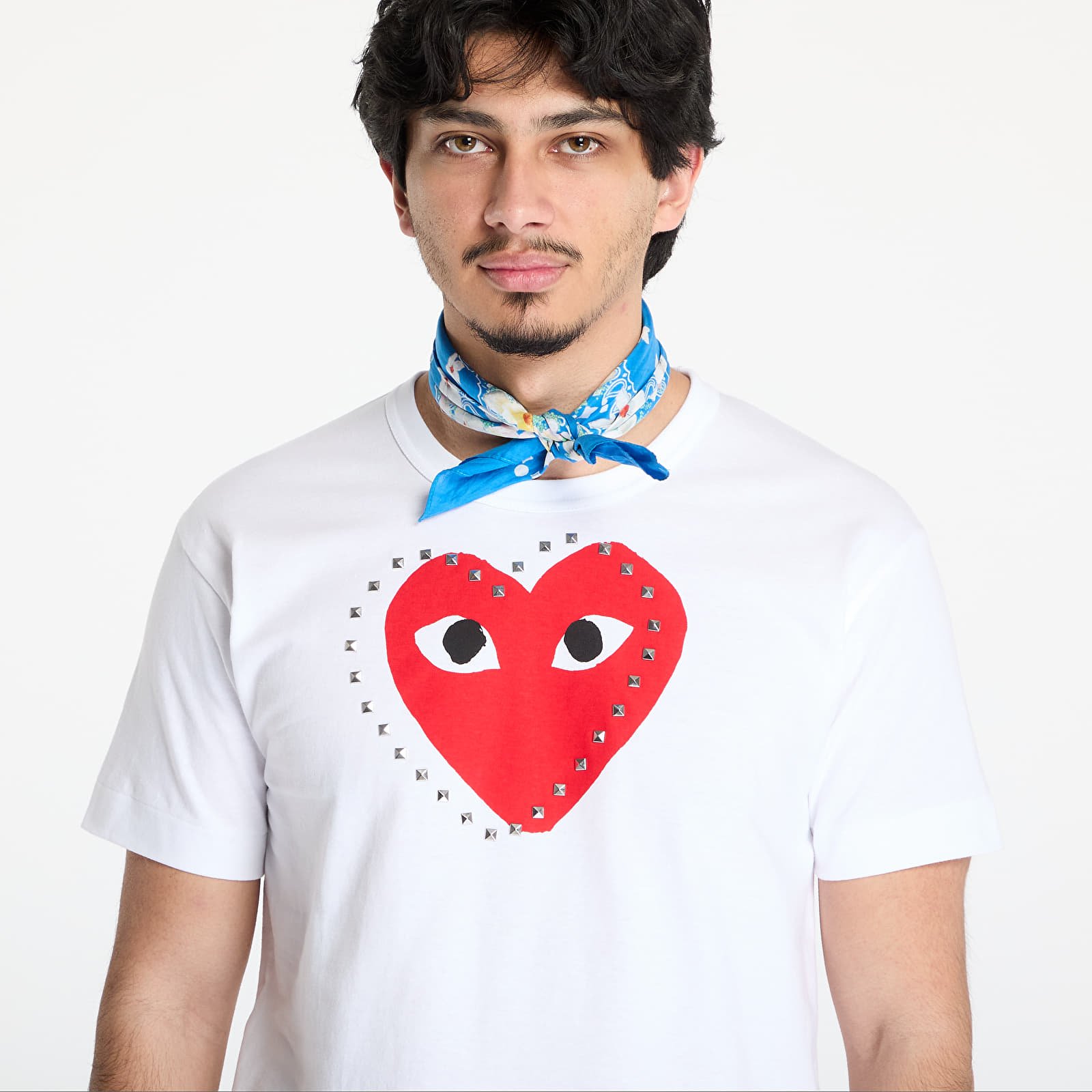 Trička Comme des Garçons PLAY Print Red x Black x Studc T-Shirt UNISEX White