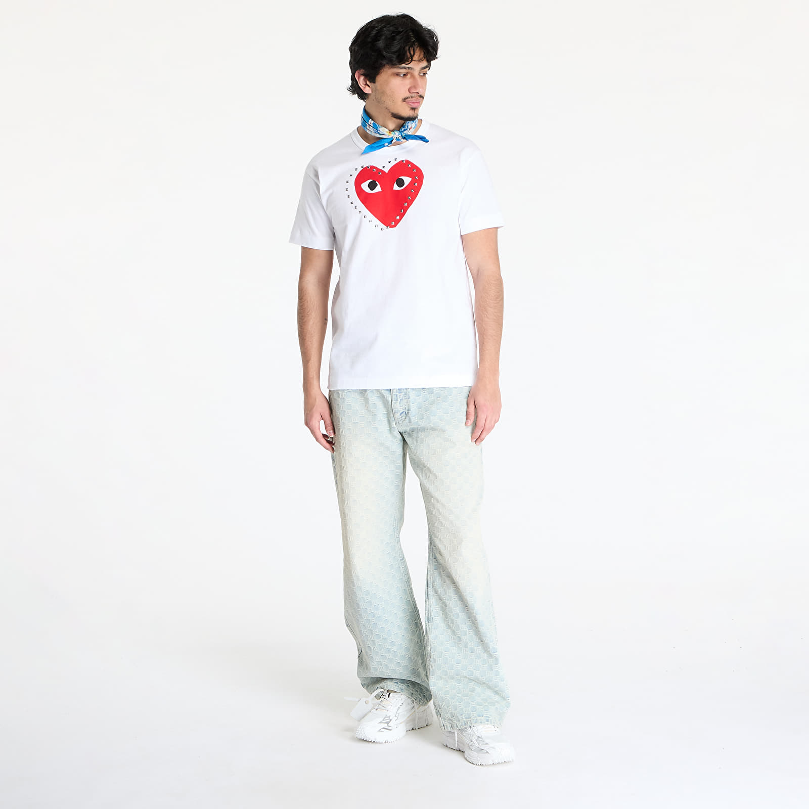 Trička Comme des Garçons PLAY Print Red x Black x Studc T-Shirt UNISEX White