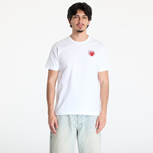 T-paita Comme des Garçons PLAY Emblem x Metalstone T-Shirt UNISEX White/ Red