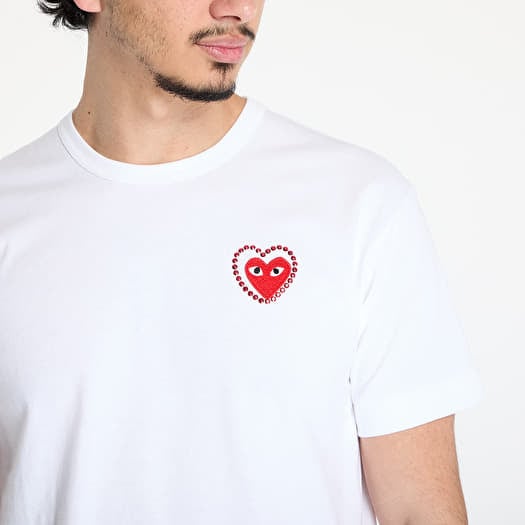 かわいい☆【COMME des GARCONS】RHINESTONE ロゴ Tシャツ PLAY Rhinestone Emblem Red Heart T-Shirt – COMME des GARÇONS