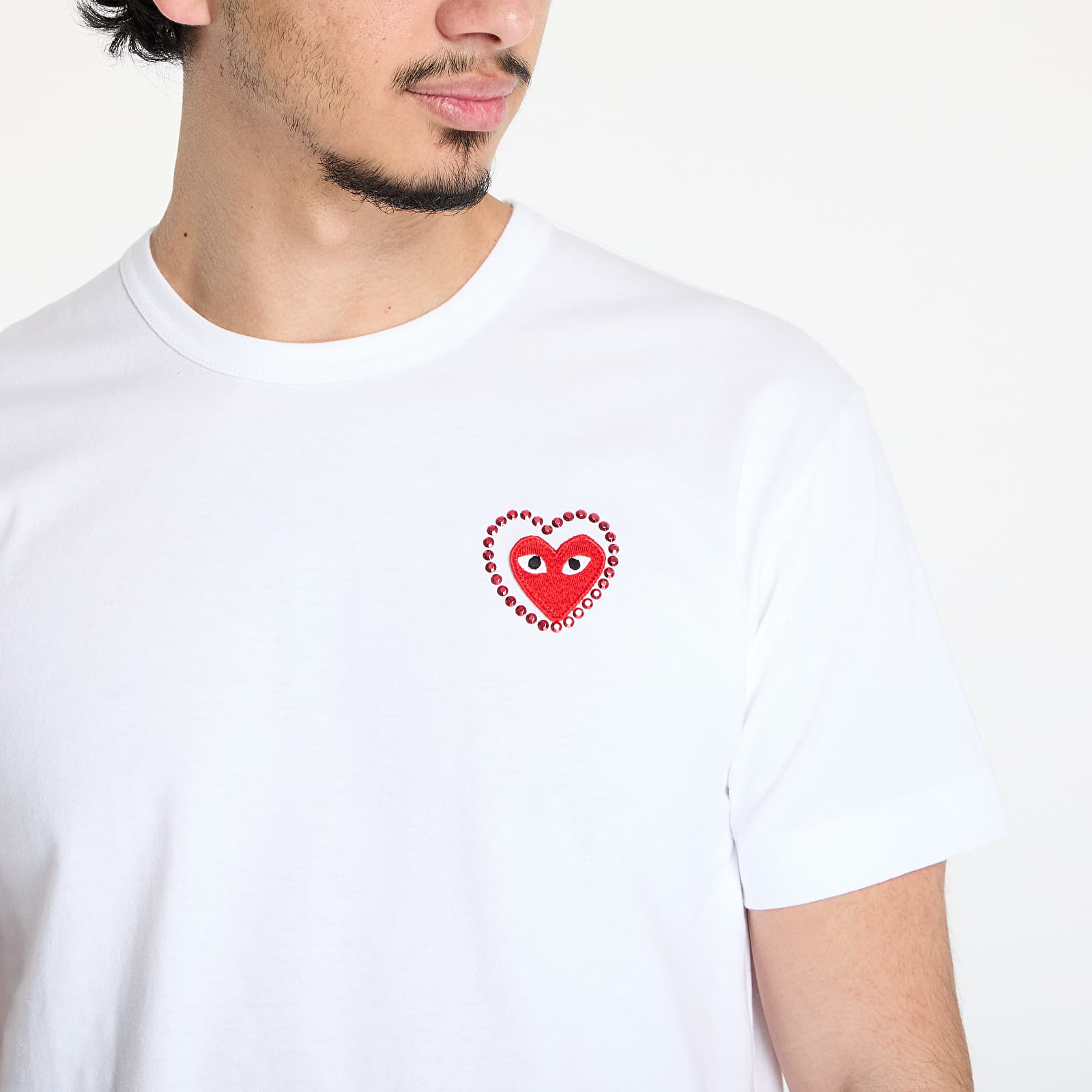 T-särgid Comme des Garçons PLAY Emblem x Metalstone T-Shirt UNISEX White/ Red