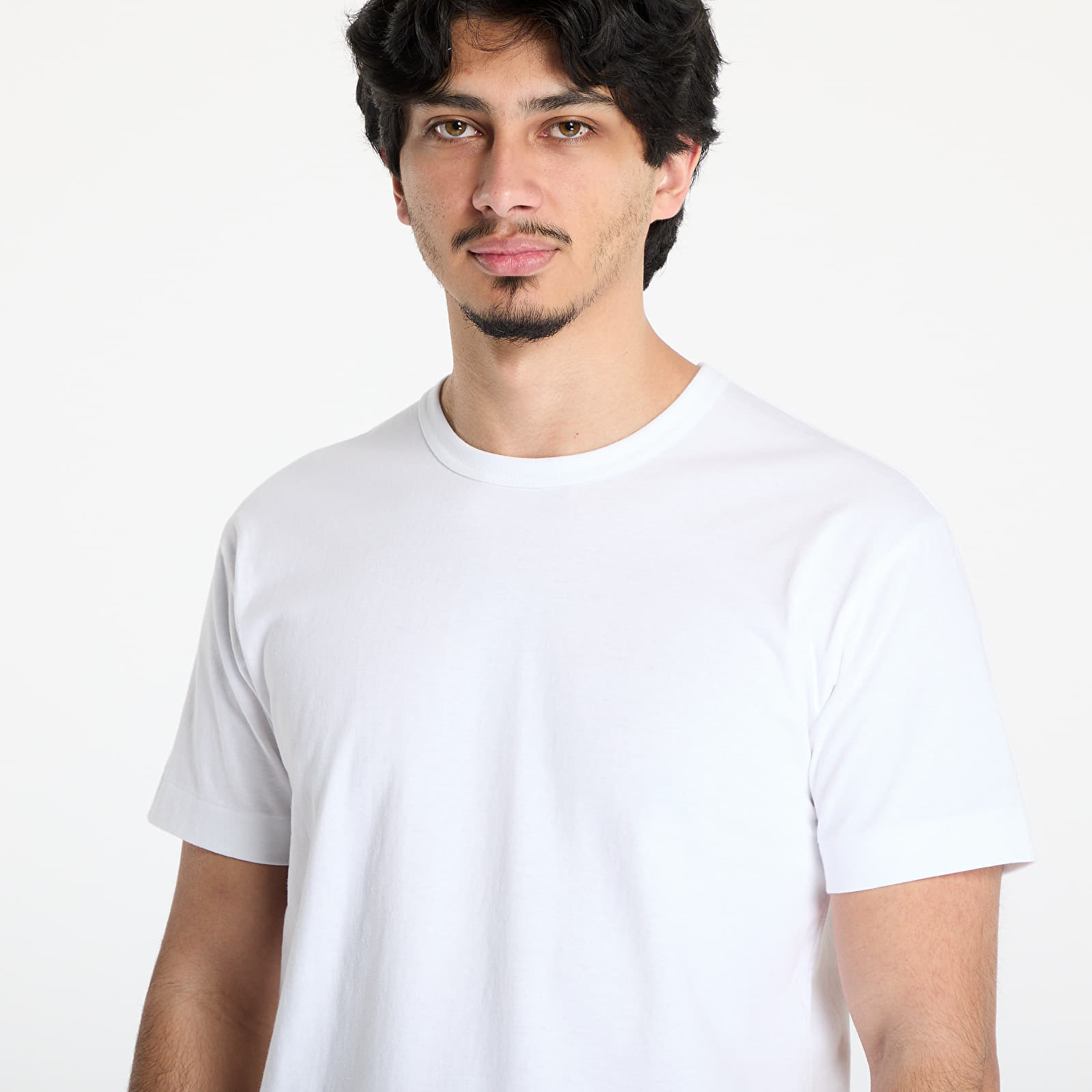 T-shirts Comme des Garçons PLAY Black Emblem Knit T-Shirt UNISEX White