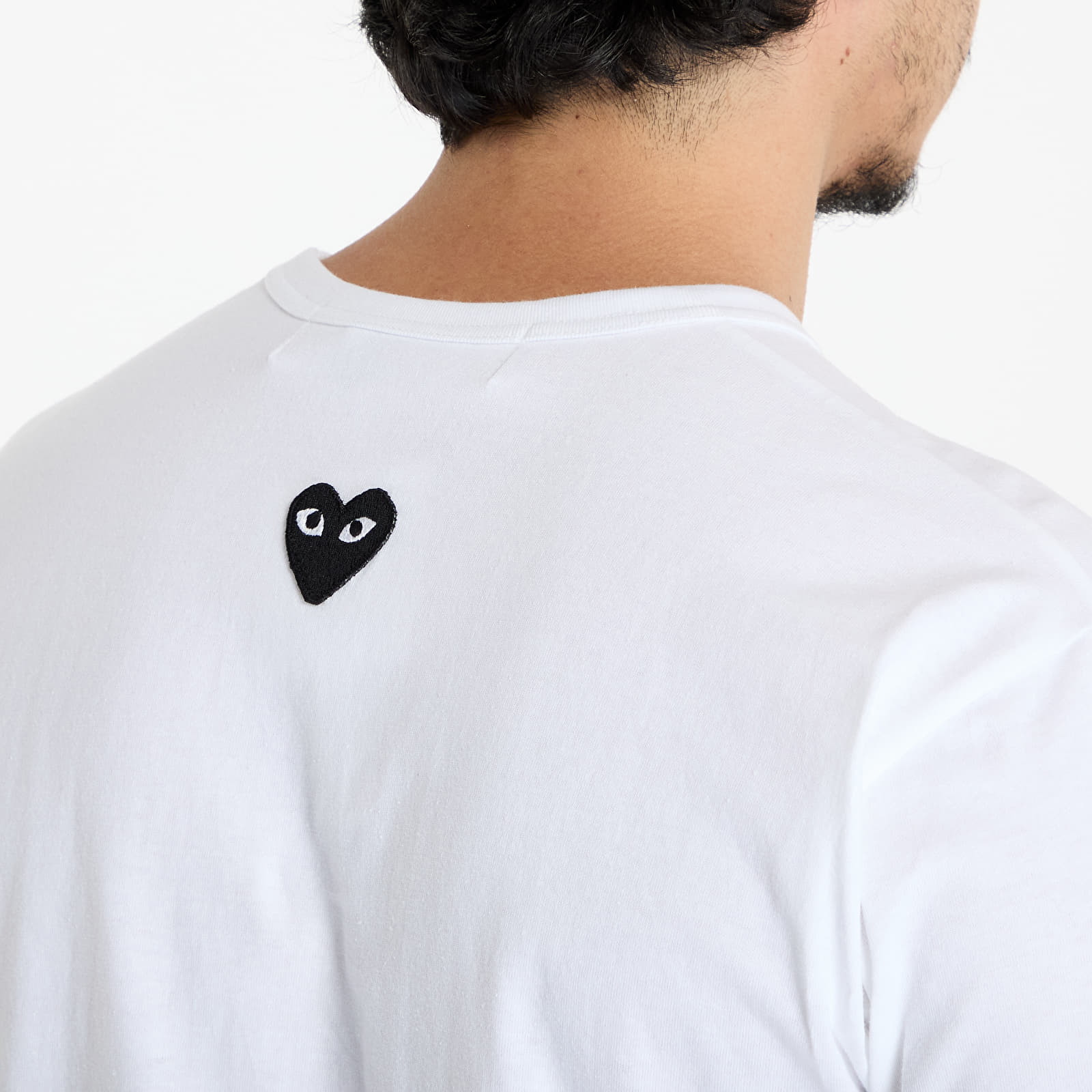 T-shirts Comme des Garçons PLAY Black Emblem Knit T-Shirt UNISEX White