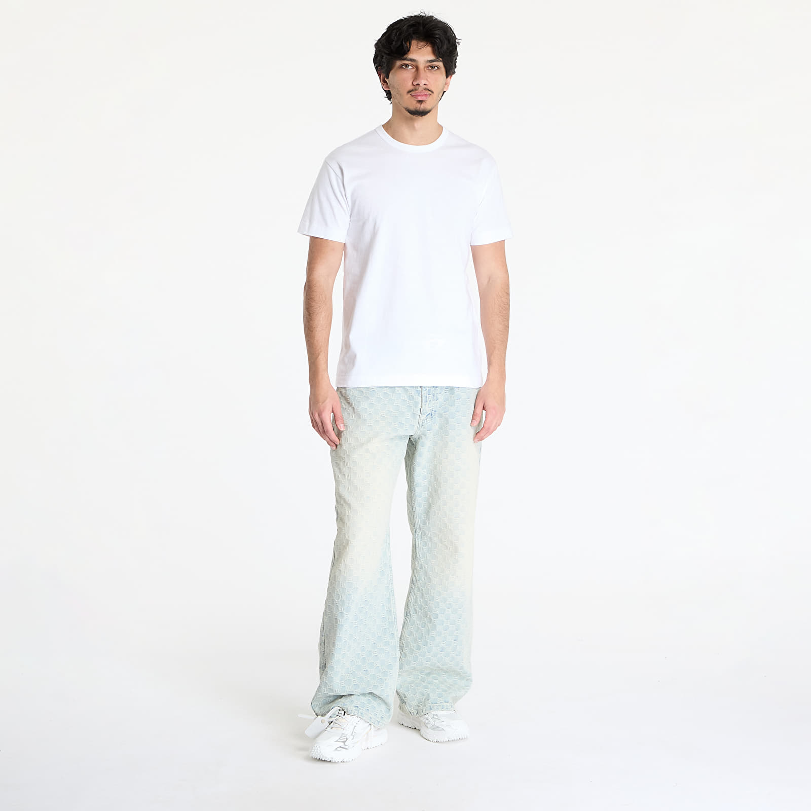 T-shirts Comme des Garçons PLAY Black Emblem Knit T-Shirt UNISEX White