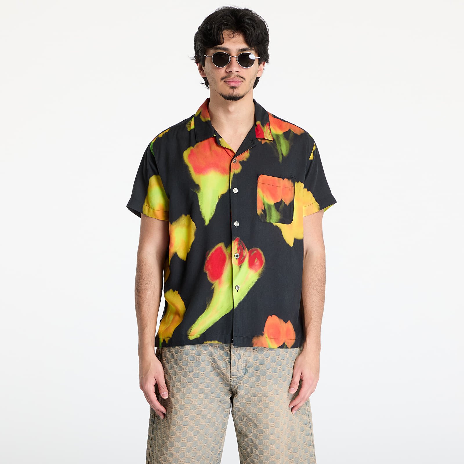 Hemden OBEY Kinney Woven Shirt Black Multi
