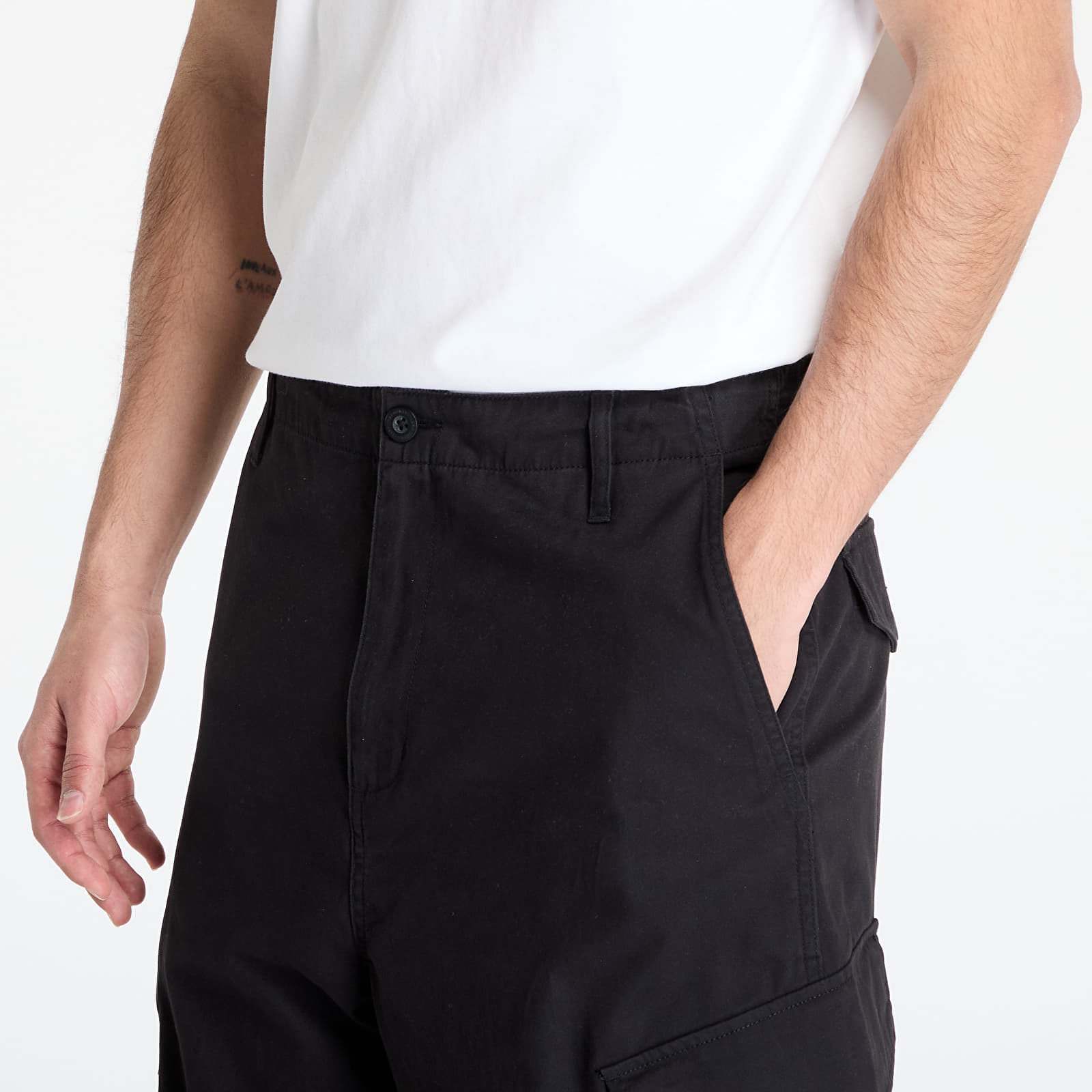Pánské kalhoty Carhartt WIP Unit Pant Black Stone Washed