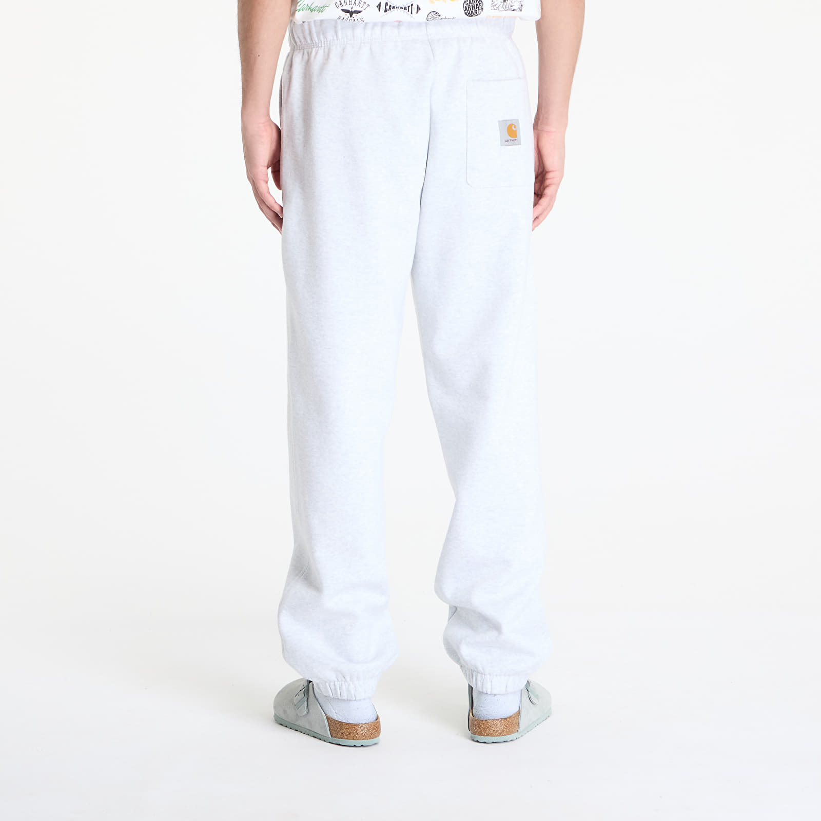 Meeste püksid Carhartt WIP WIP Sweat Pant Ash Heather Stone Washed