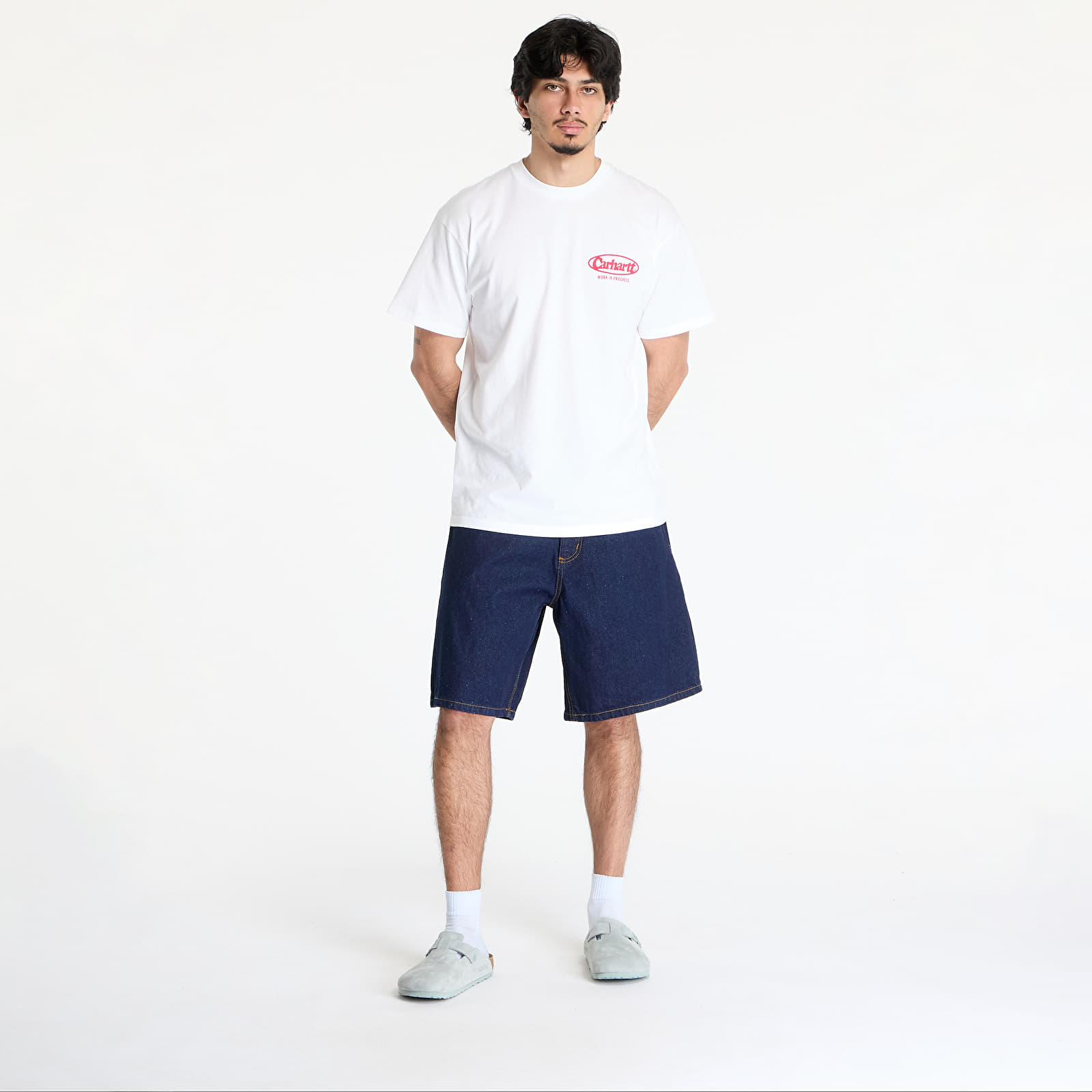 Šortky OBEY Bigwig Baggy Denim Short Rinse Indigo