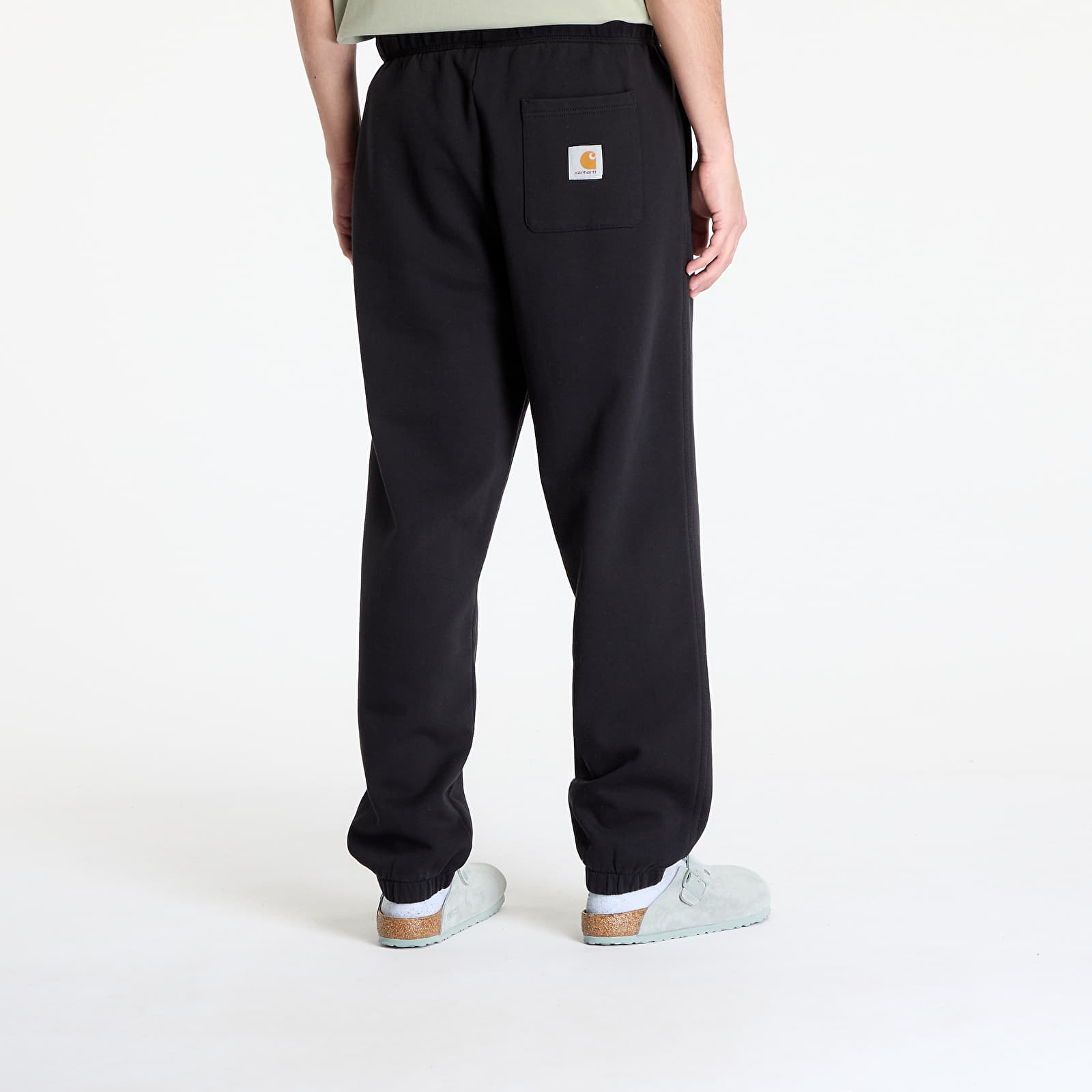 Meeste püksid Carhartt WIP Sweat Pant Black Stone Washed