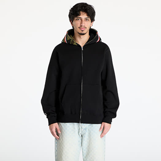 Mikina A BATHING APE 1st Camo Swarovski Shark Full Zip UNISEX Hoodie Black