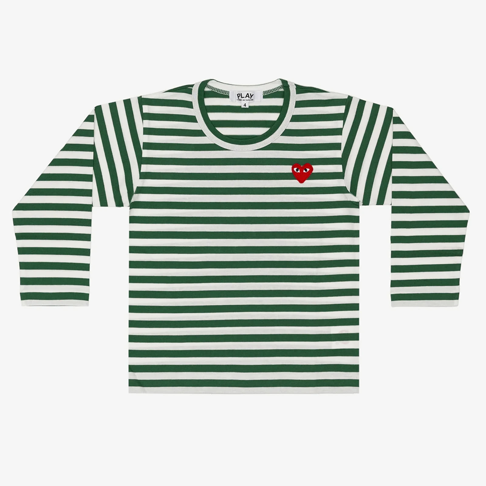 Kids' T-Shirts & tank tops Comme des Garçons PLAY Kids Red Emblem Knit T-Shirt Green