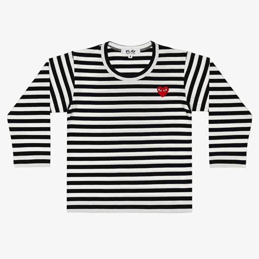 Comme des Garçons PLAY Kids Red Emblem Knit T-Shirt Black