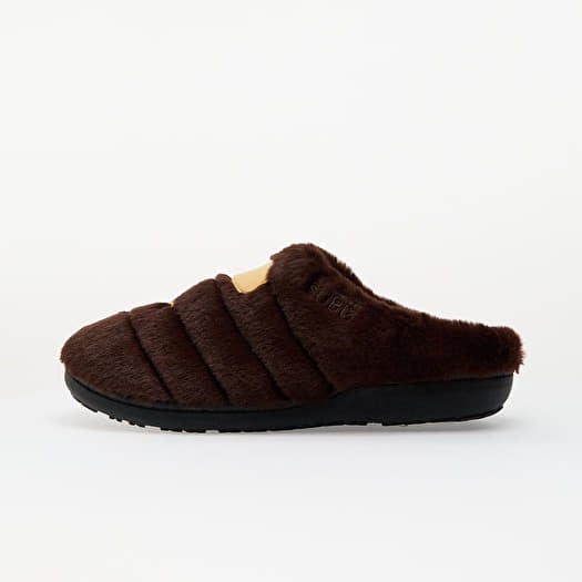 A BATHING APE x Subu Ape Head Paffer Sandals Brown