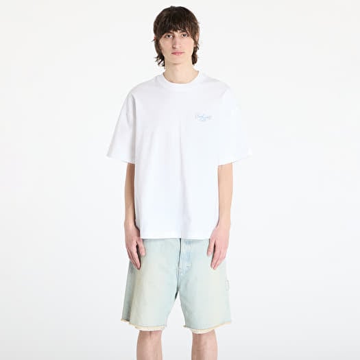 Majica Carhartt WIP Shortsleeve Signature Script T-Shirt UNISEX White/ Dusty Ice