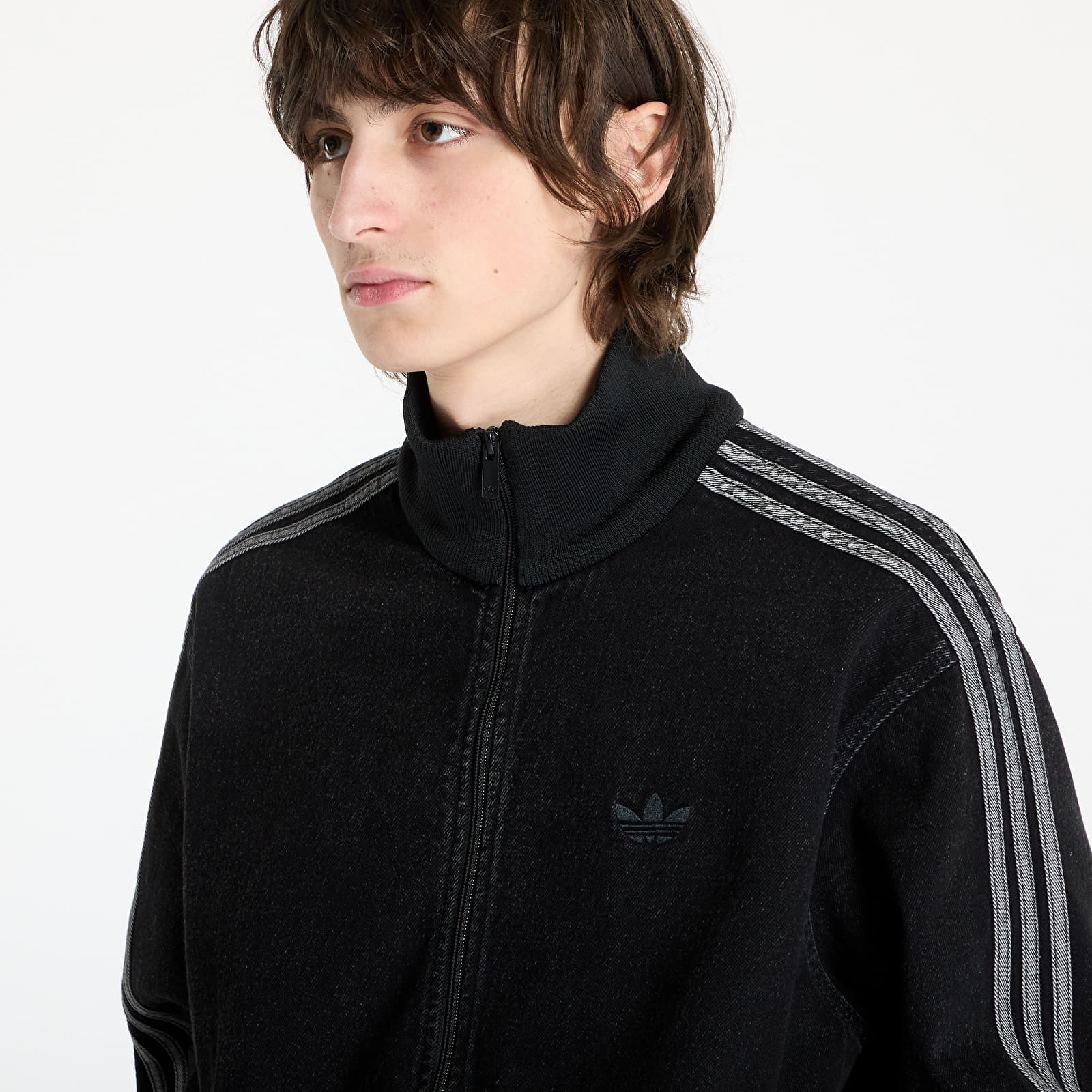 Casacos de homem adidas Adicolor Denim Firebird Track Top True Black Denim