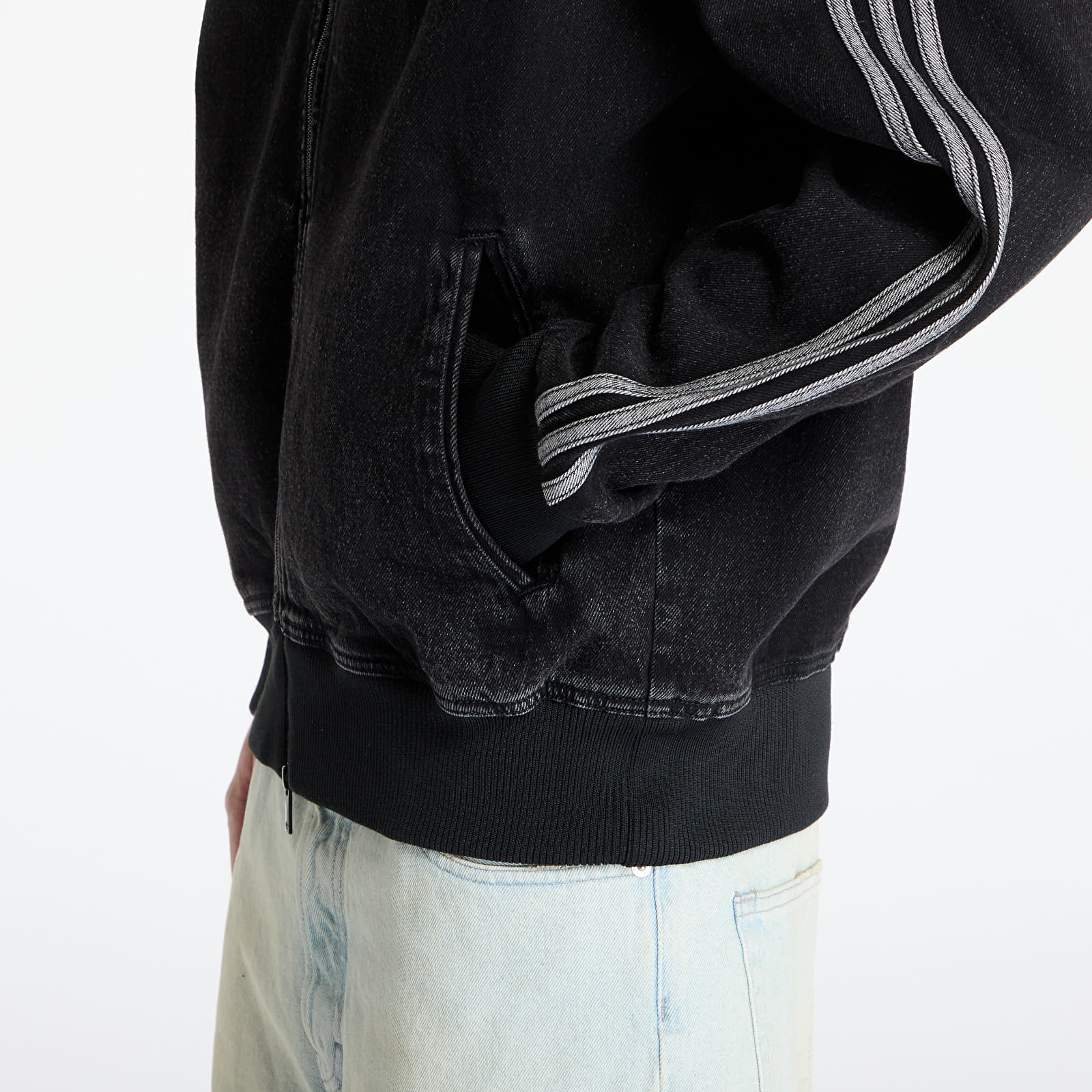 Casacos de homem adidas Adicolor Denim Firebird Track Top True Black Denim