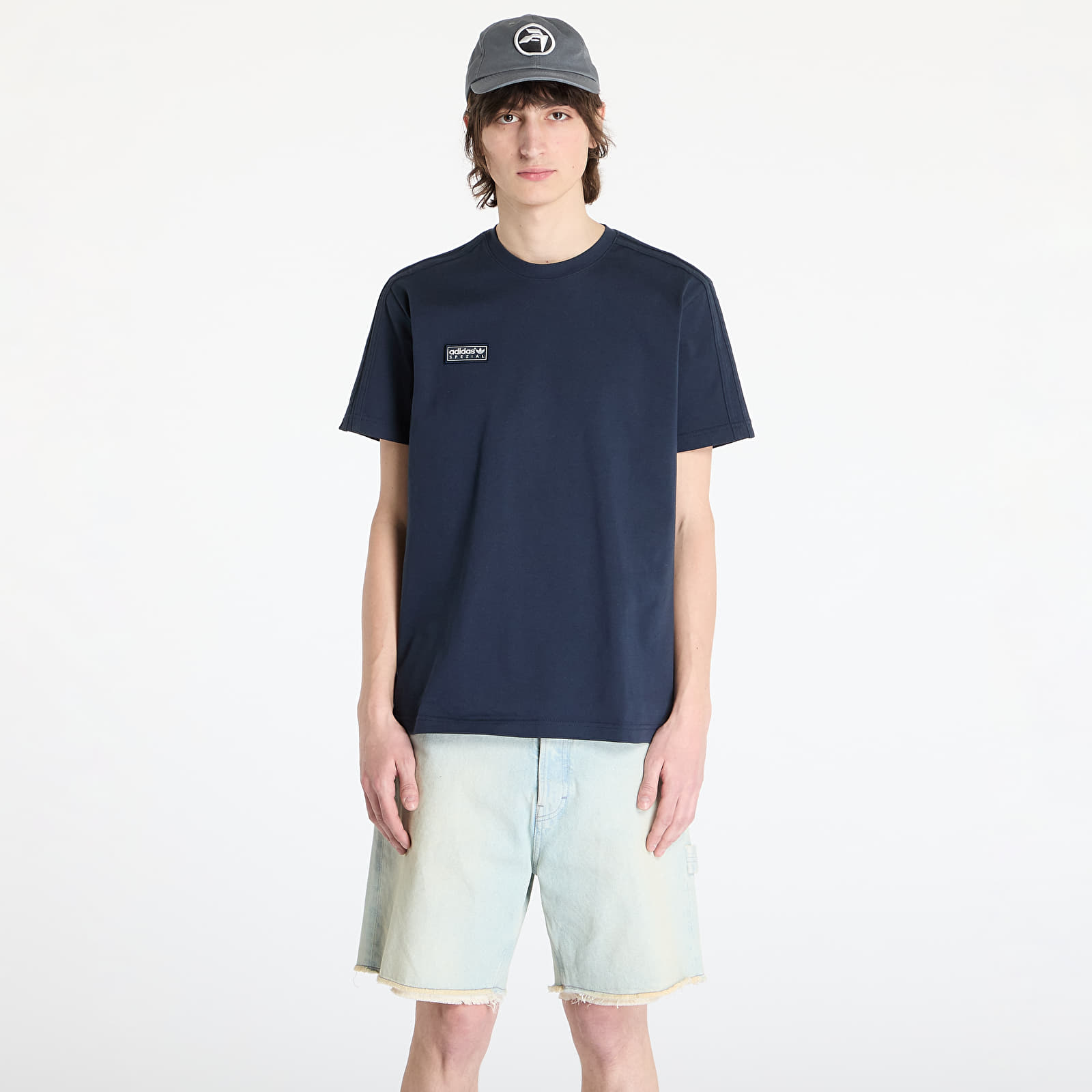 Tricouri bărbați adidas Brockhall Spezial Tee Blue/ Night Navy