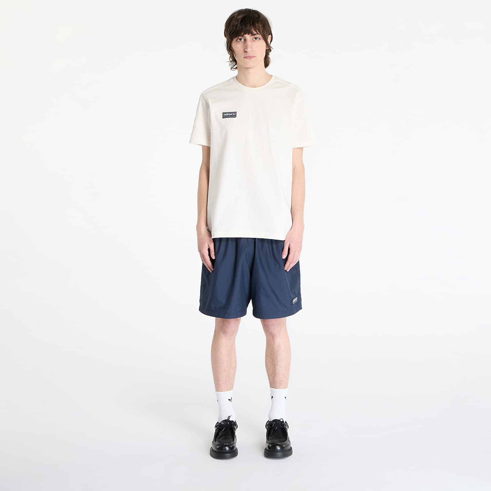 Pánske tričká adidas Brockhall Spezial Tee Beige/ Chalk White