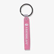A BATHING APE Bape Rubber Loop Keychain Pink