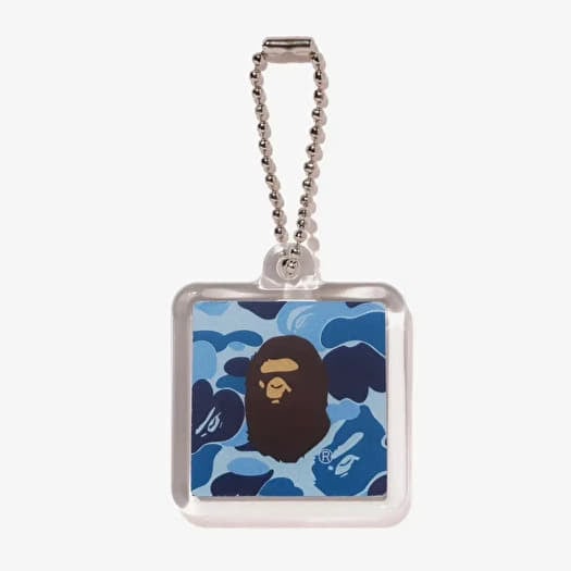 A BATHING APE Abc Camo Keychain Blue