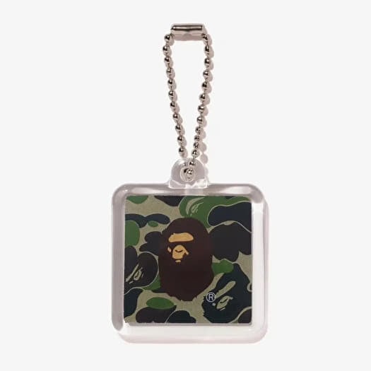 A BATHING APE Abc Camo Keychain Green
