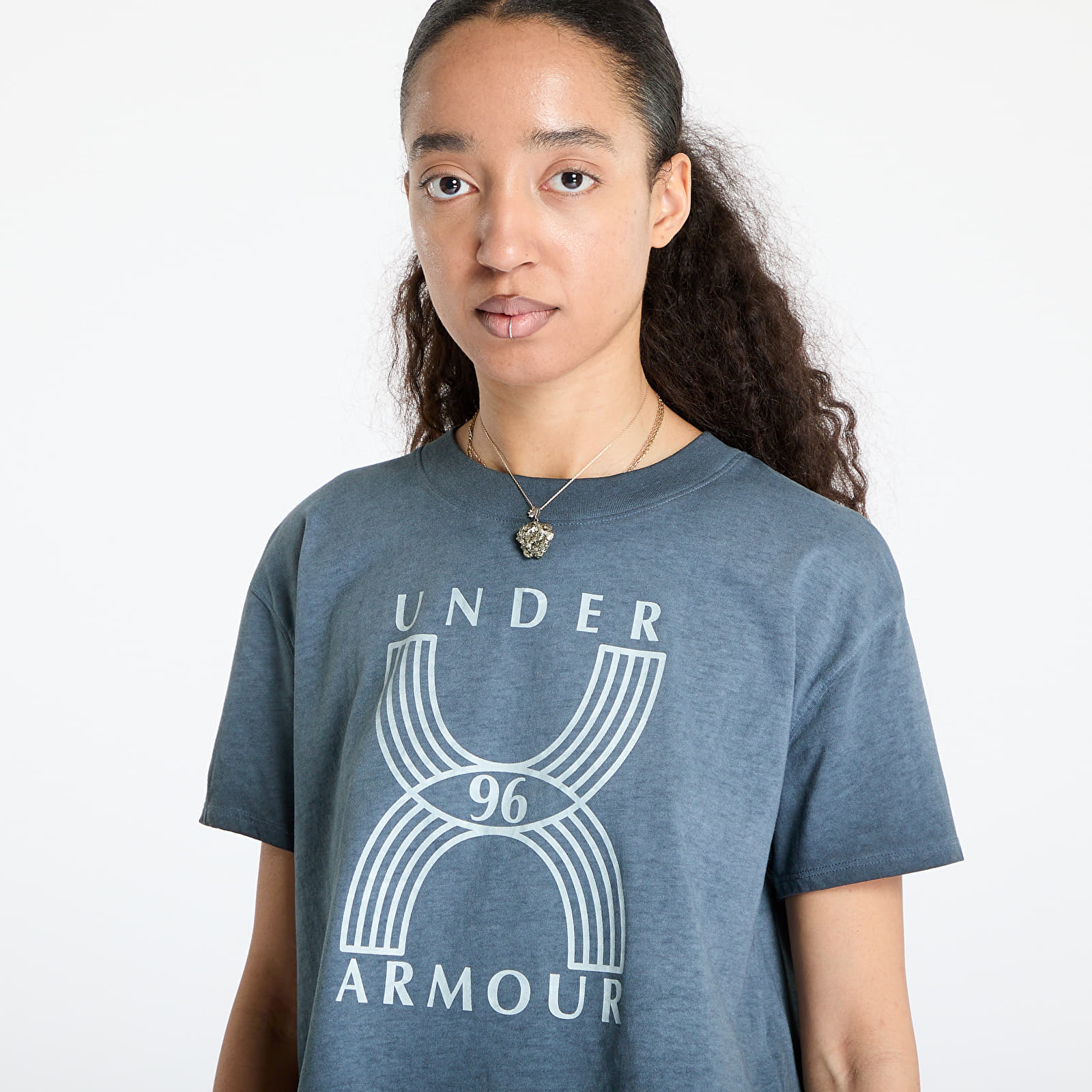 Women's T-shirts Under Armour Run 96 Graphic Shortsleeve T-Shirt Black/ White Quartz