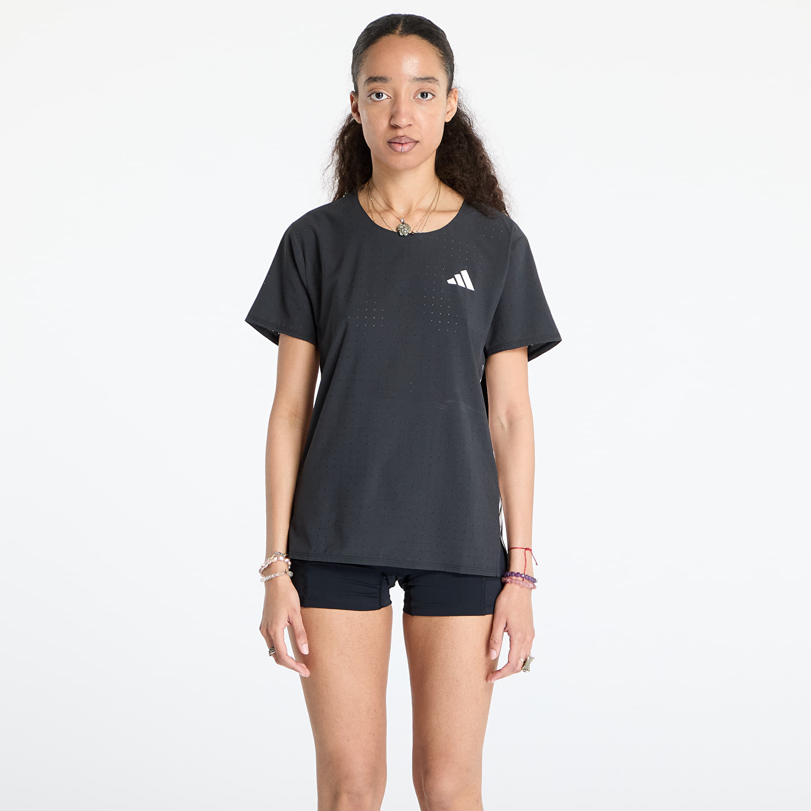 Naisten T-paidat adidas Adizero Running T-Shirt Black/ Black