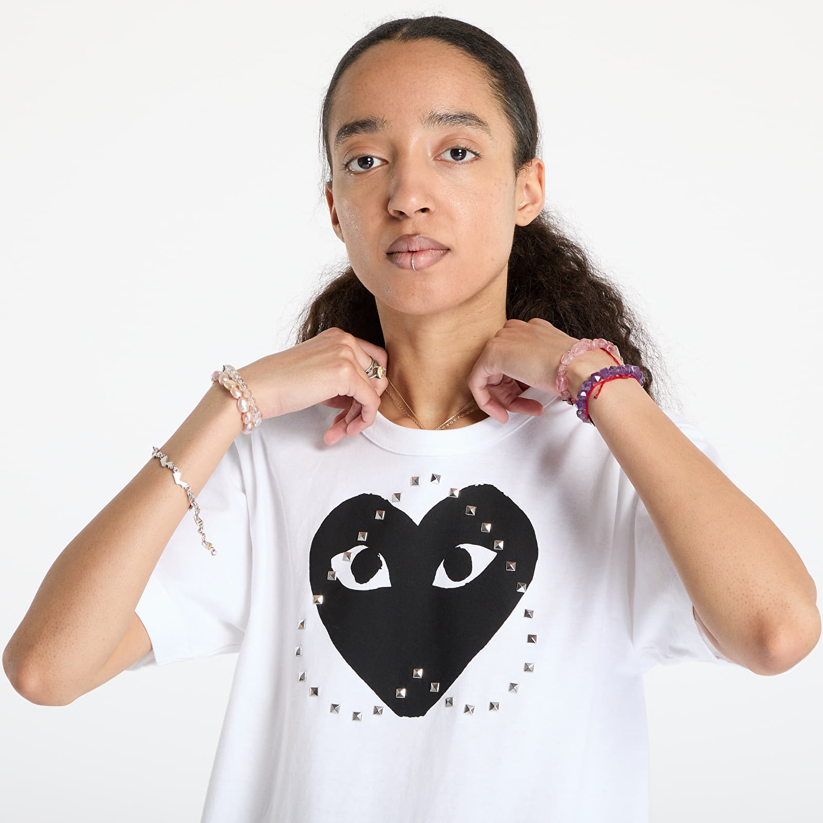 Camisetas Comme des Garçons PLAY Print Black x Studc T-Shirt UNISEX White