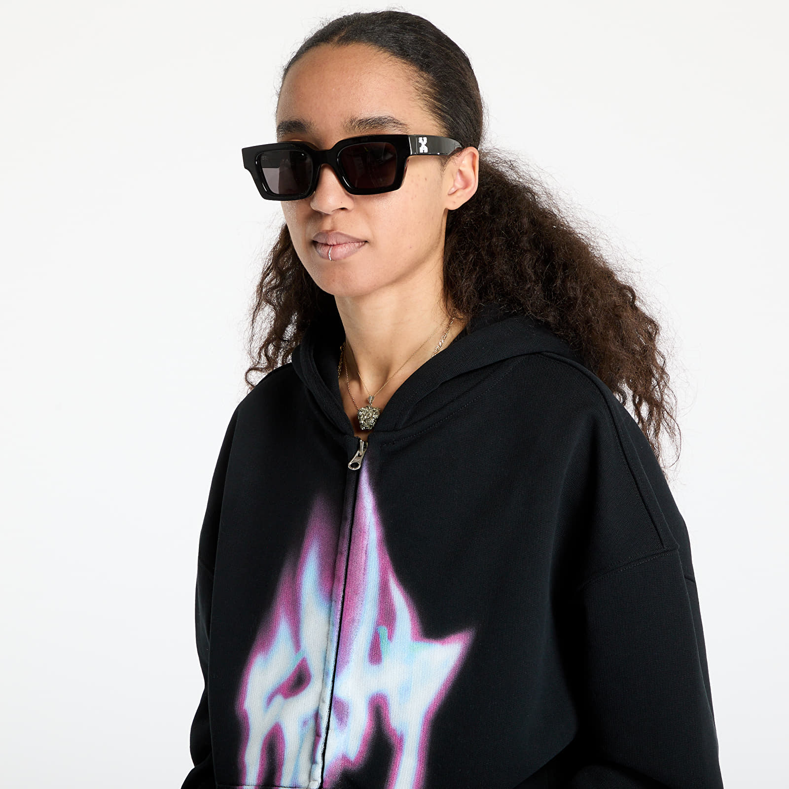 Hoodies and sweatshirts  FTSHP Walking Art Zip Hoodie UNISEX Fire Black Ash