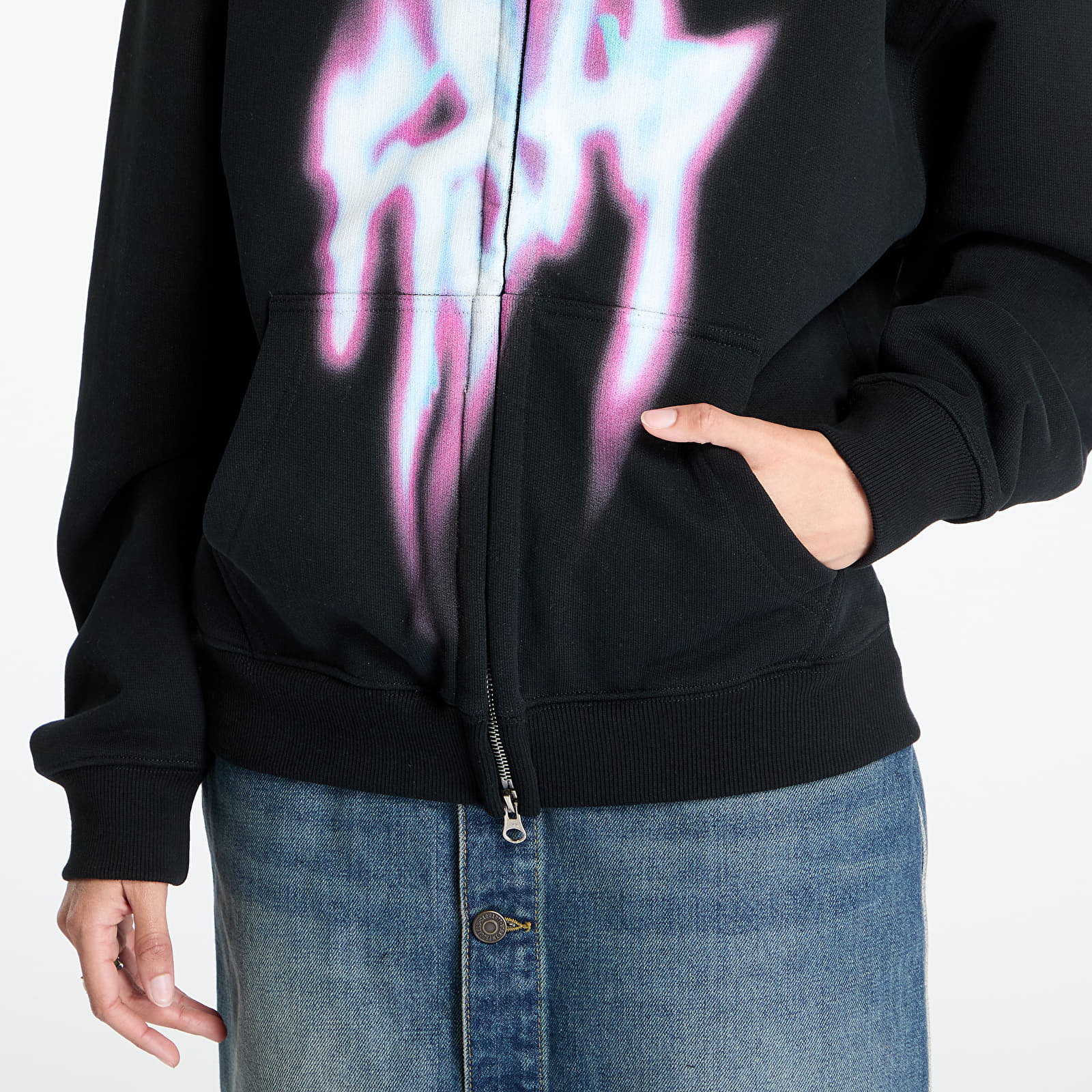 Hoodies and sweatshirts  FTSHP Walking Art Zip Hoodie UNISEX Fire Black Ash