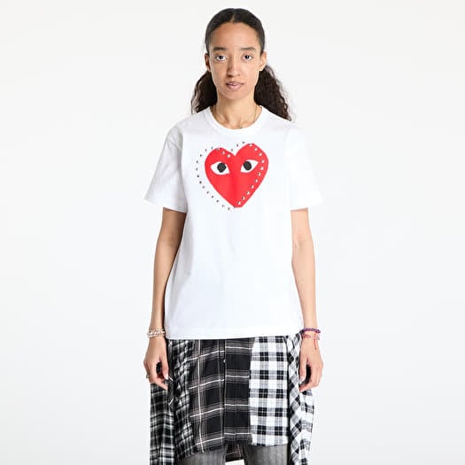 T-shirt Comme des Garçons PLAY Print Red x Black x Studc T-Shirt UNISEX White