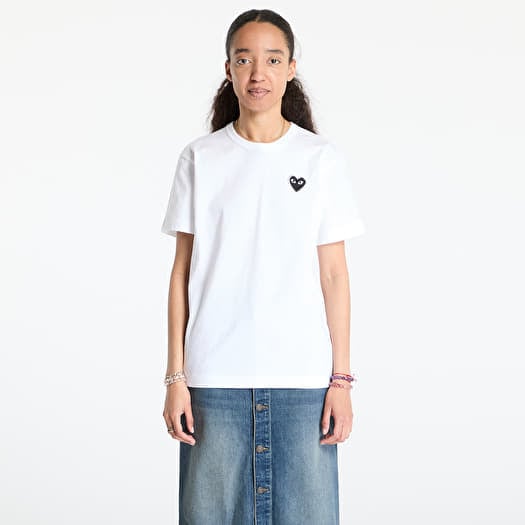 Tričko Comme des Garçons PLAY Emblem x Rhinestone T-Shirt UNISEX White/ Black