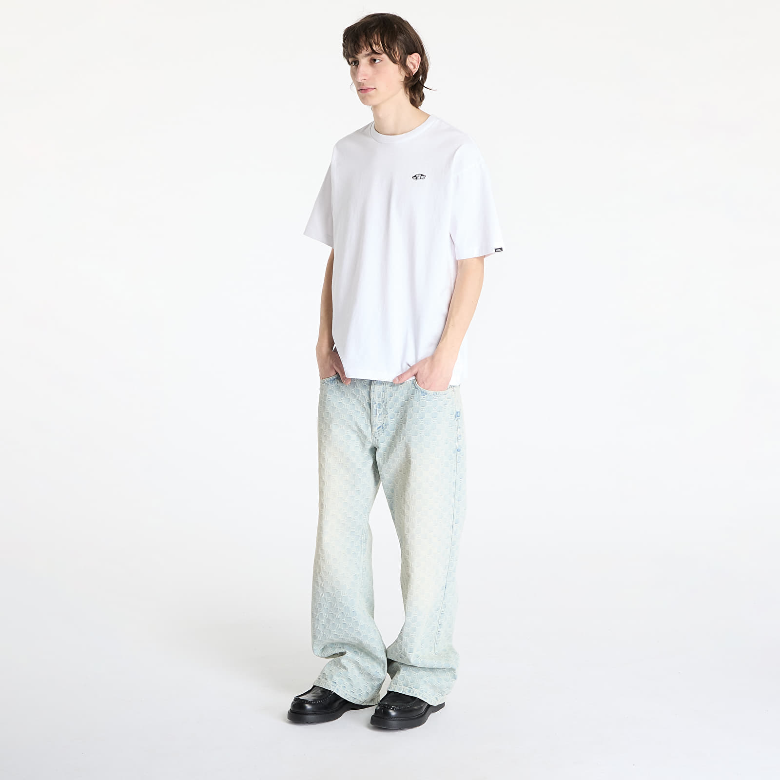 Camisetas de hombre Vans Style 76 II Loose SS Tee White/ Black