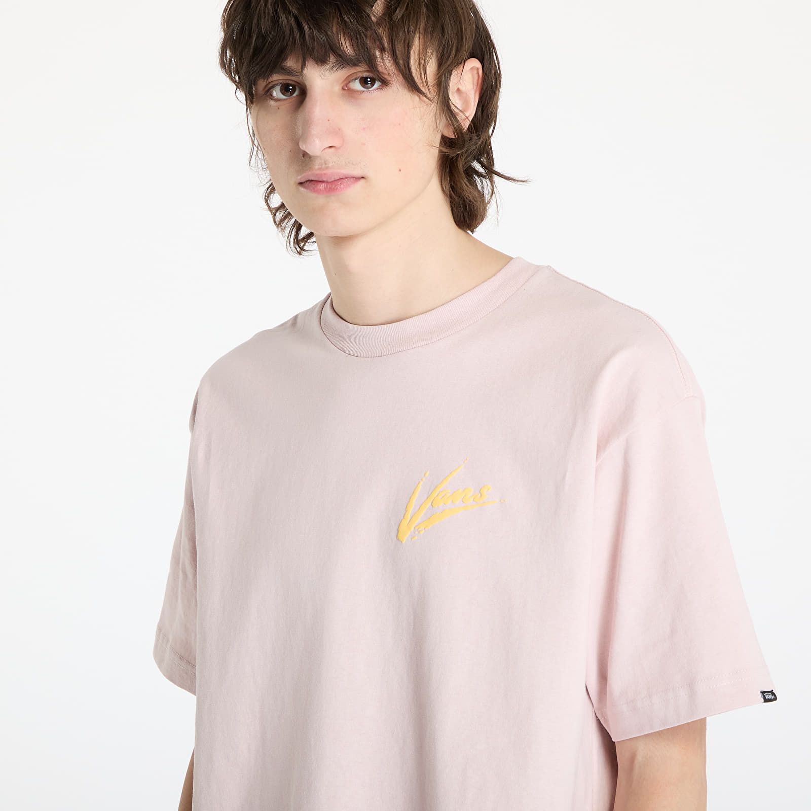 Pánská trička Vans Brush Script Loose SS Tee Sepia Rose