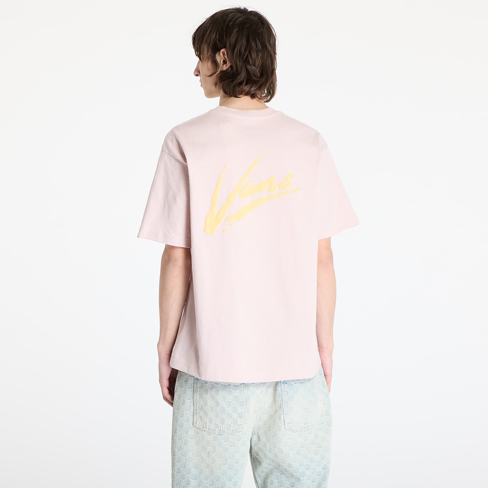 Pánská trička Vans Brush Script Loose SS Tee Sepia Rose