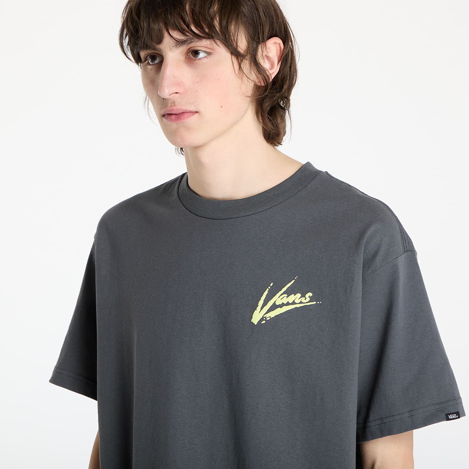 T-skjorter for menn Vans Brush Script Loose SS Tee Asphalt/ Shadow