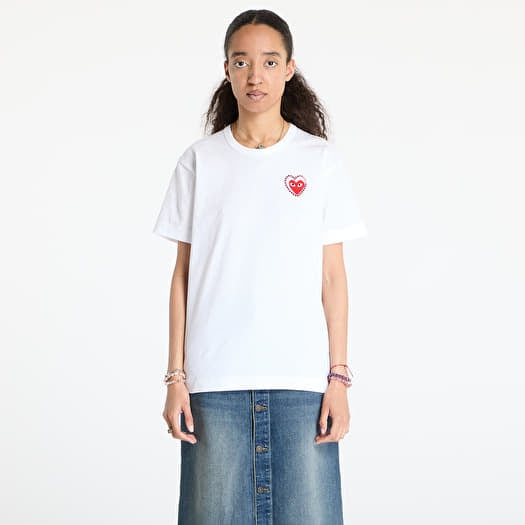 T-shirt Comme des Garçons PLAY Emblem x Metalstone T-Shirt UNISEX White/ Red