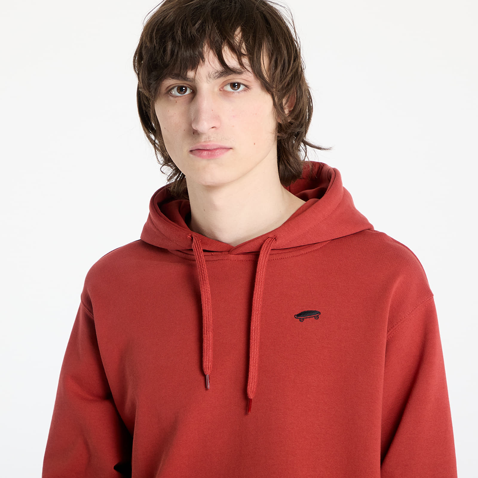 Férfi kapucnis pulcsik Vans Salton Loose Ft Pullover Red Ochre