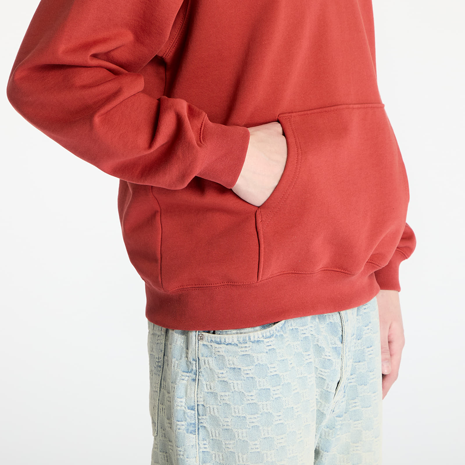 Férfi kapucnis pulcsik Vans Salton Loose Ft Pullover Red Ochre