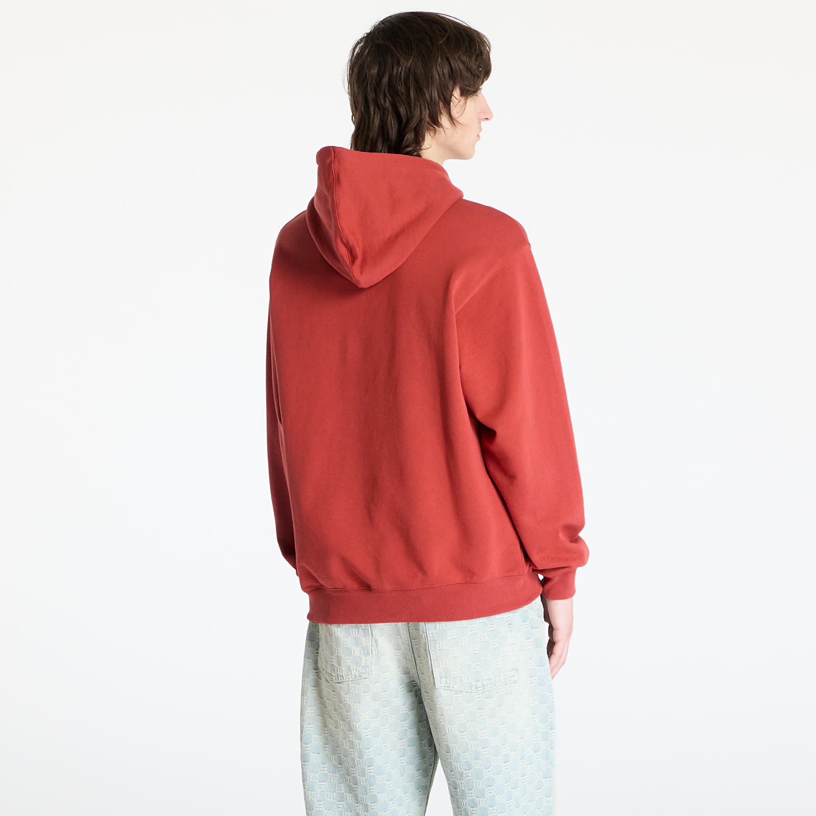 Férfi kapucnis pulcsik Vans Salton Loose Ft Pullover Red Ochre