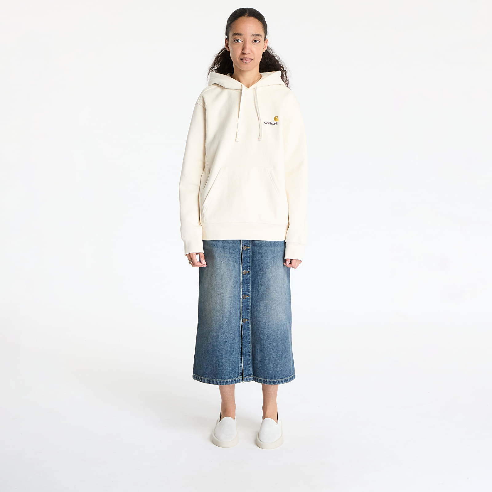 Hoodies and sweatshirts  Carhartt WIP Hooded American Script Sweat UNISEX Natural