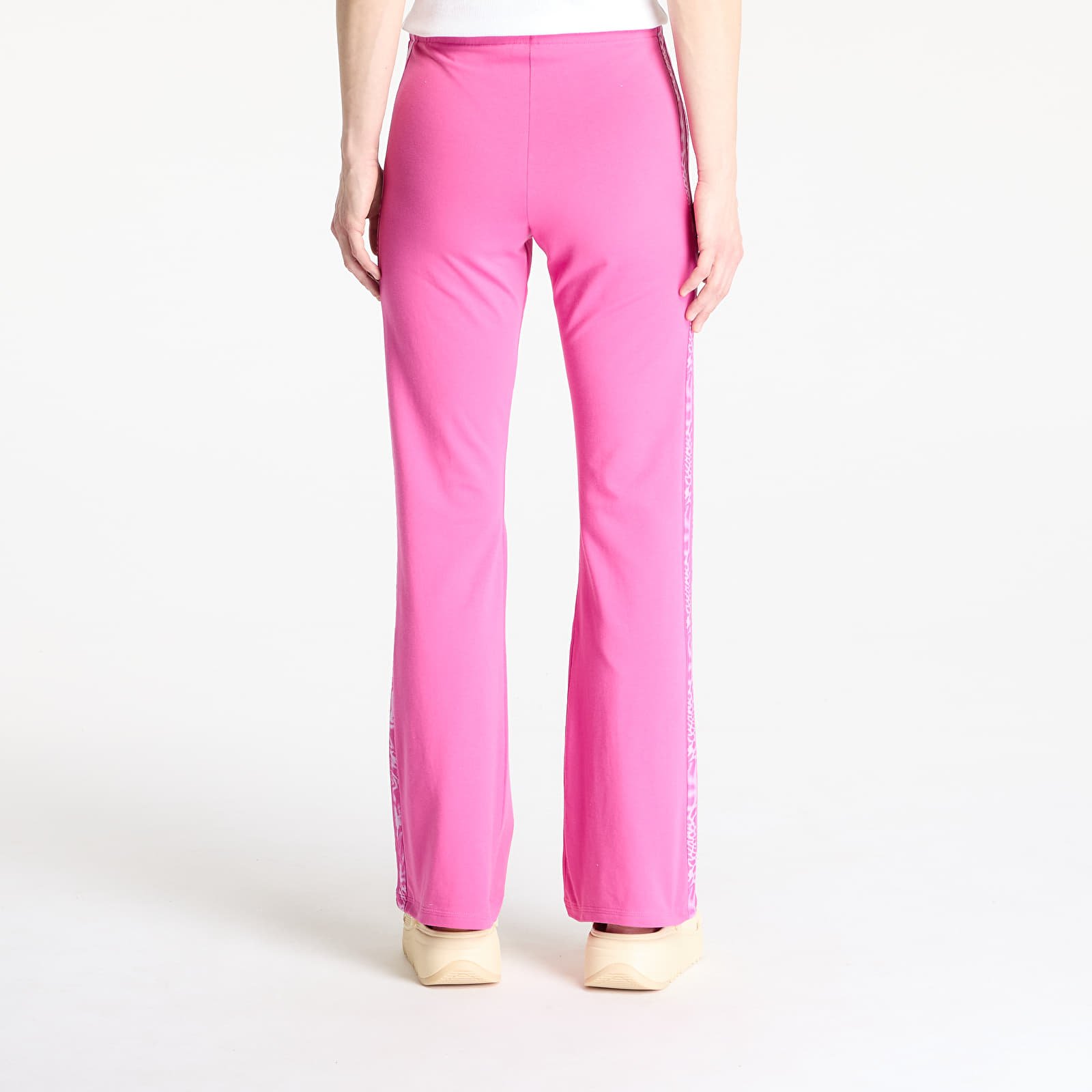 Női leggings adidas Essentials 3 Stripes Print Cotton Leggings Semi Lucid Fuchsia
