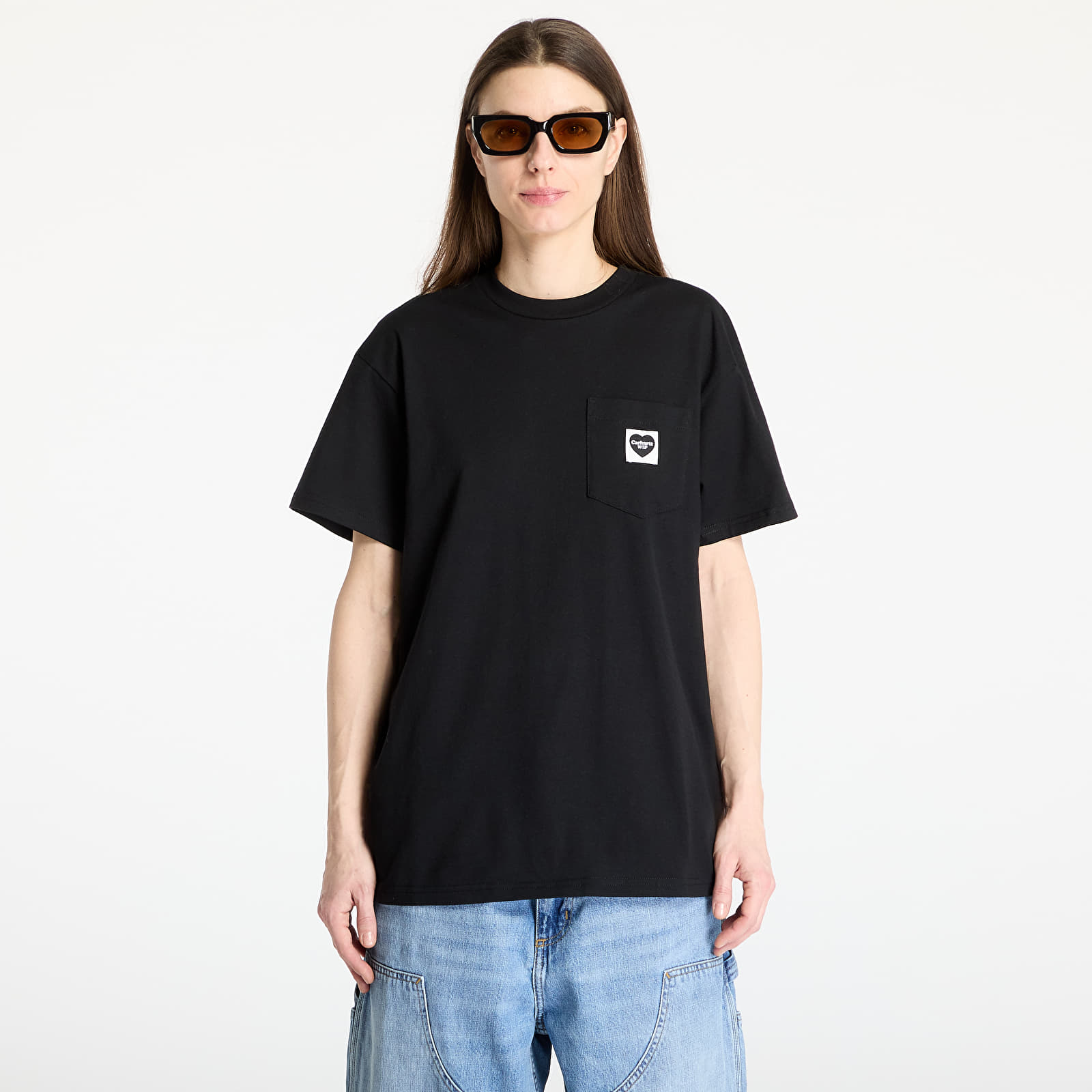 Férfi pólok Carhartt WIP S/S Pocket Heart T-Shirt Black