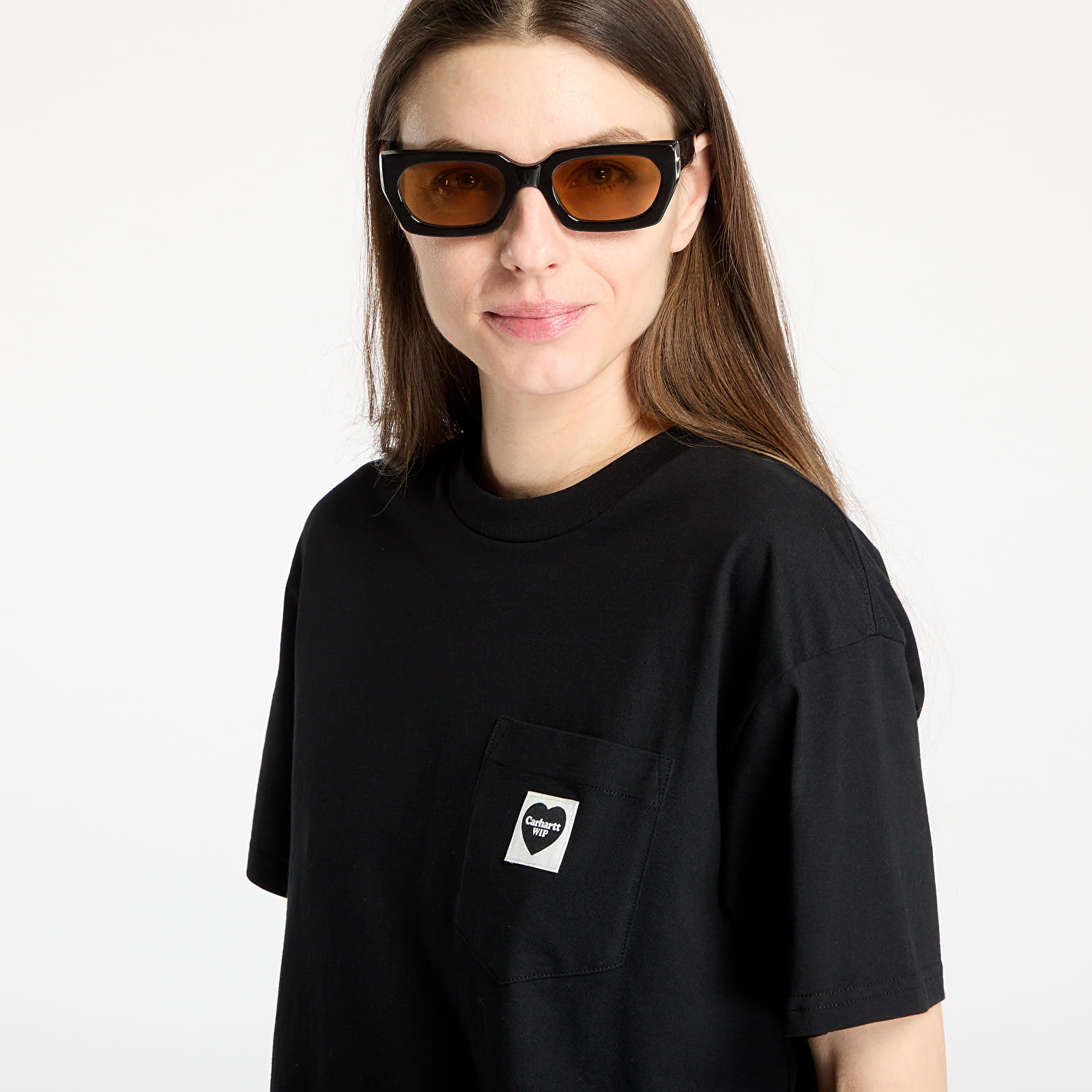 Férfi pólok Carhartt WIP S/S Pocket Heart T-Shirt Black
