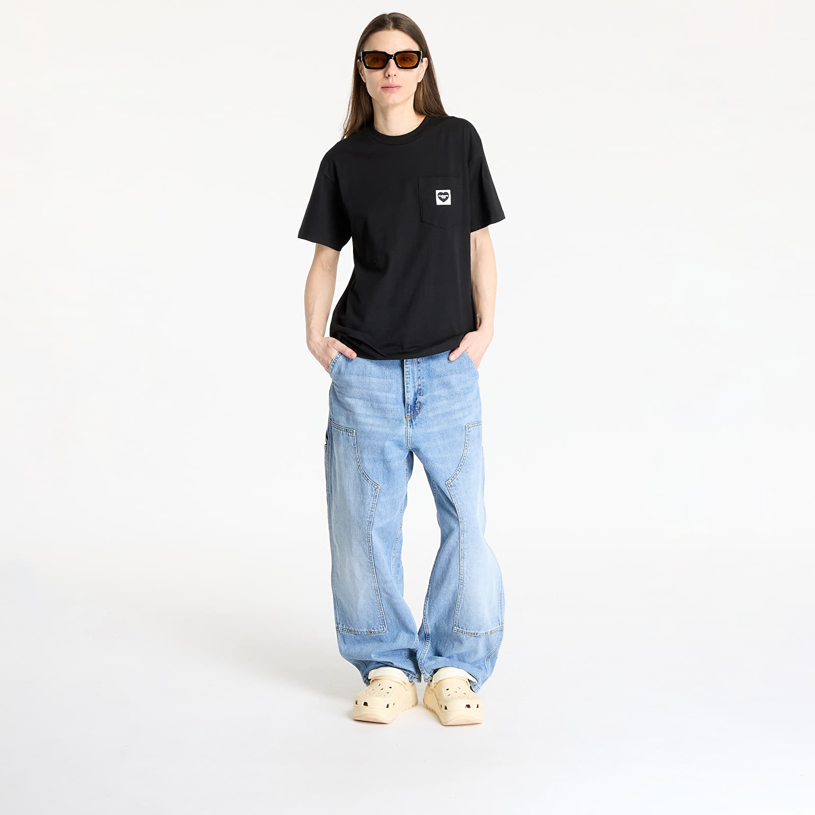 Férfi pólok Carhartt WIP S/S Pocket Heart T-Shirt Black