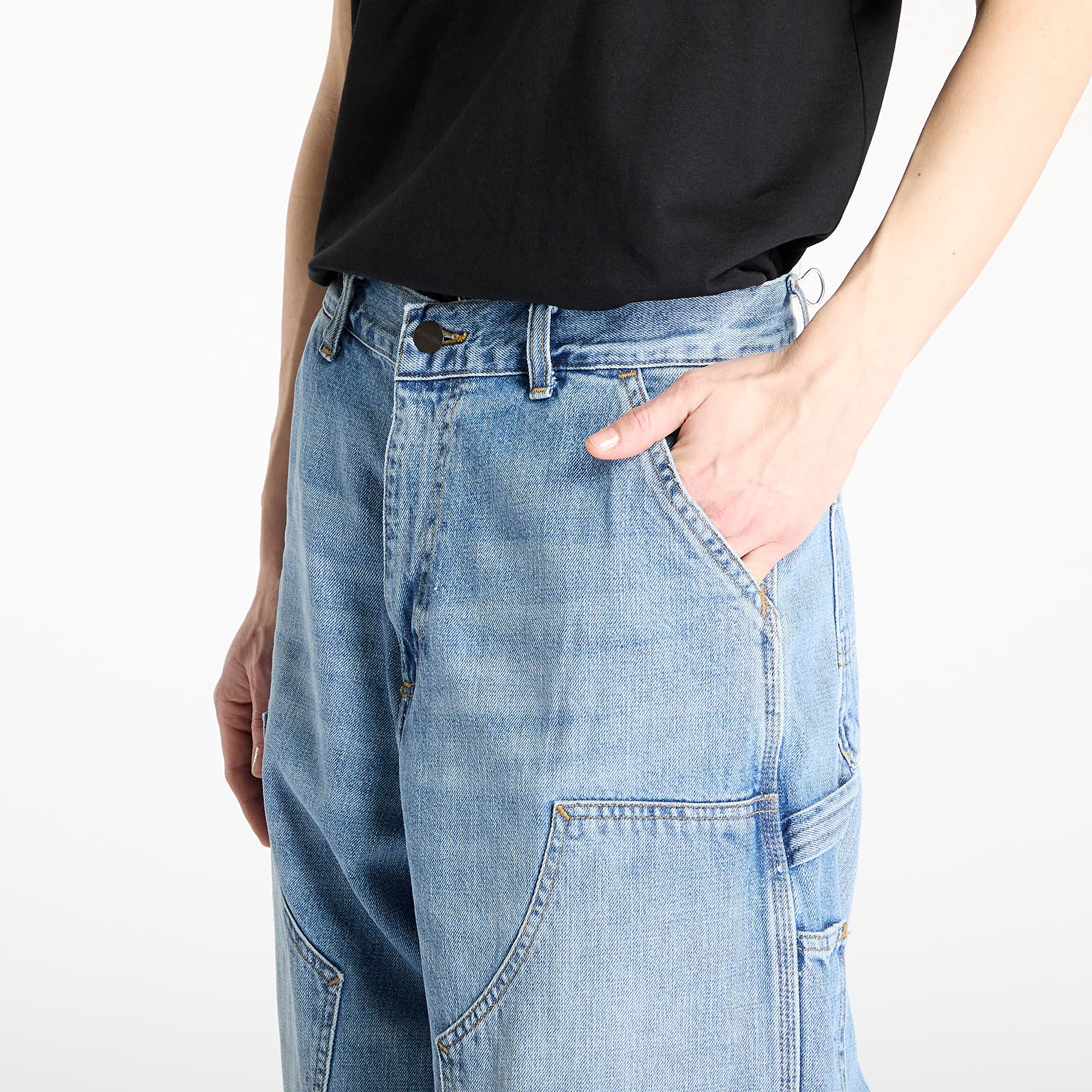 Bukser til kvinder Carhartt WIP W' Brandon Double Knee Pant Blue Burst Washed