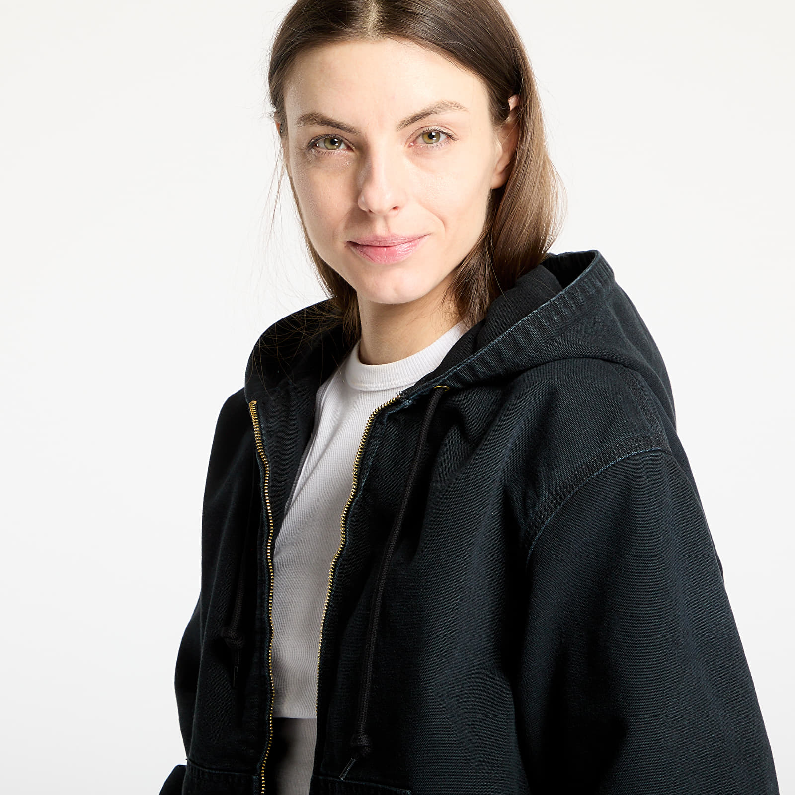 Herrenjacken Carhartt WIP OG Active Jacket Black Stone Canvas