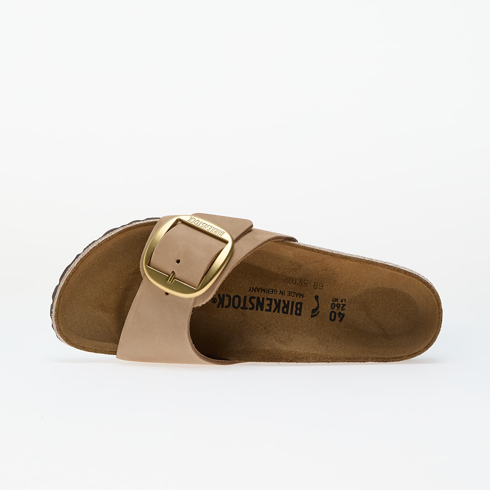 Women's shoes Birkenstock Madrid Big Buckle Natural Leather Nubuck Sandcastle
