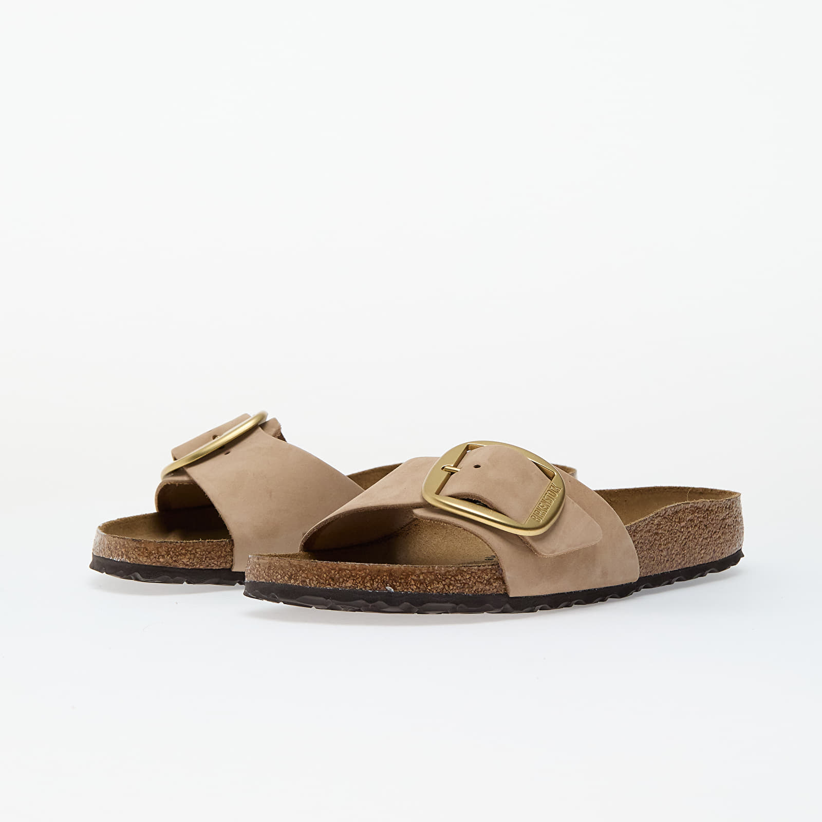 Women's shoes Birkenstock Madrid Big Buckle Natural Leather Nubuck Sandcastle