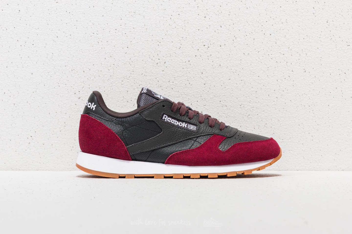 Herren Sneaker und Schuhe Reebok Classic Leather GI Coal/ Urban Maroon-White-Gum